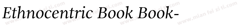 Ethnocentric Book Book字体转换